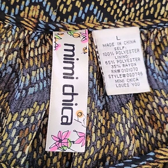 EC MIMI CHICA SHEER CHEVRON DRESS SZ.L - Picture 5 of 5